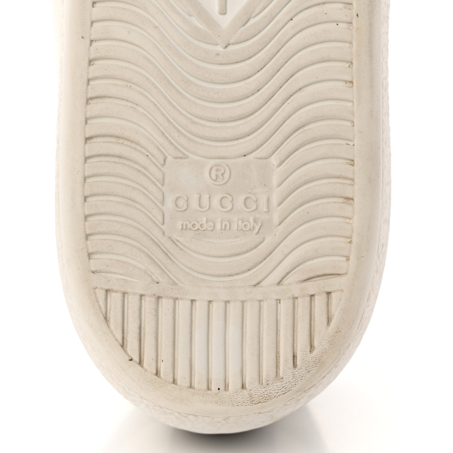 Gucci Calfskin Interlocking G Perforated Womens Ace Sneakers 37.5 White Grey Sky 8 of 9