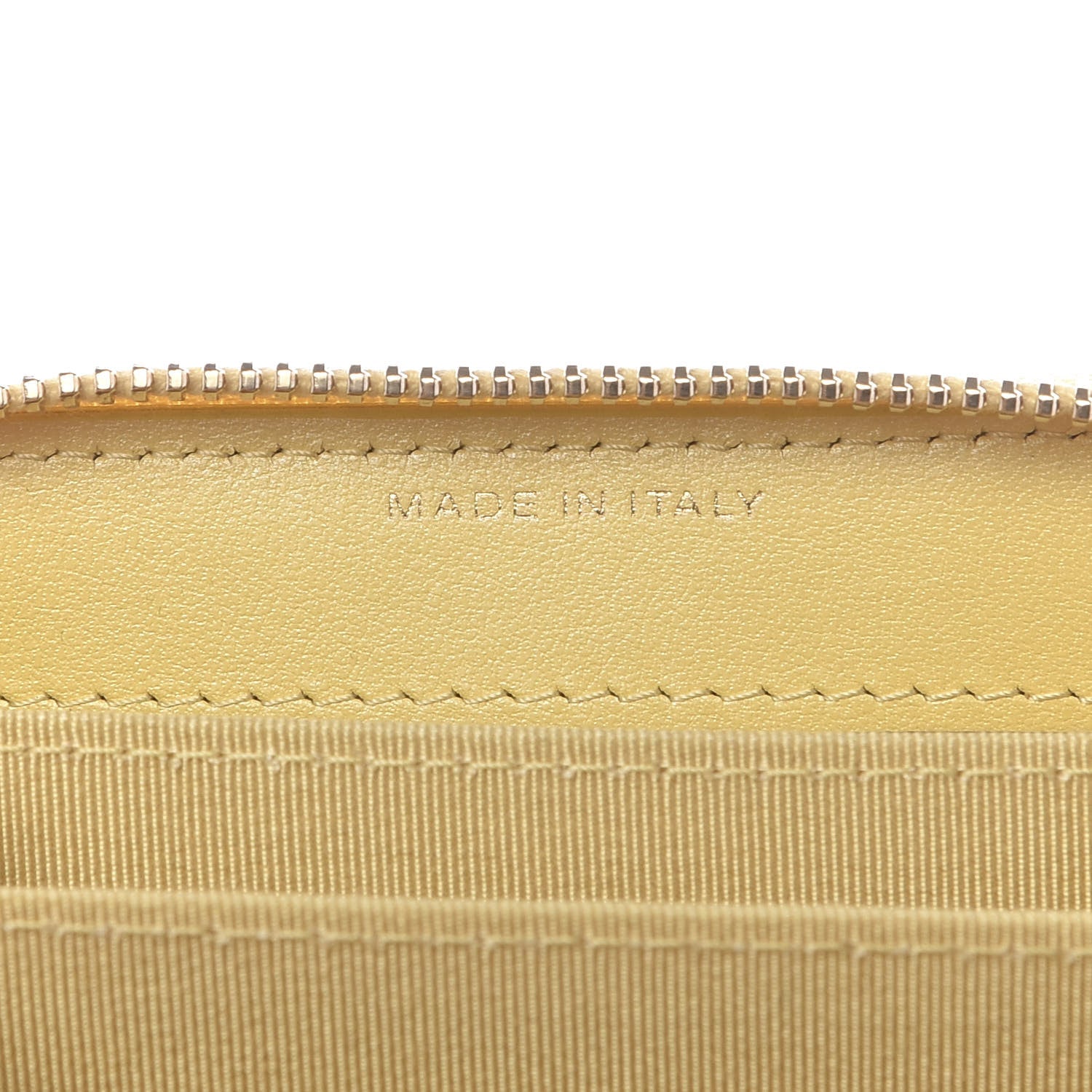 Chanel Iridescent Caviar Quilted Zip Coin Purse Yellow 6 of 10
