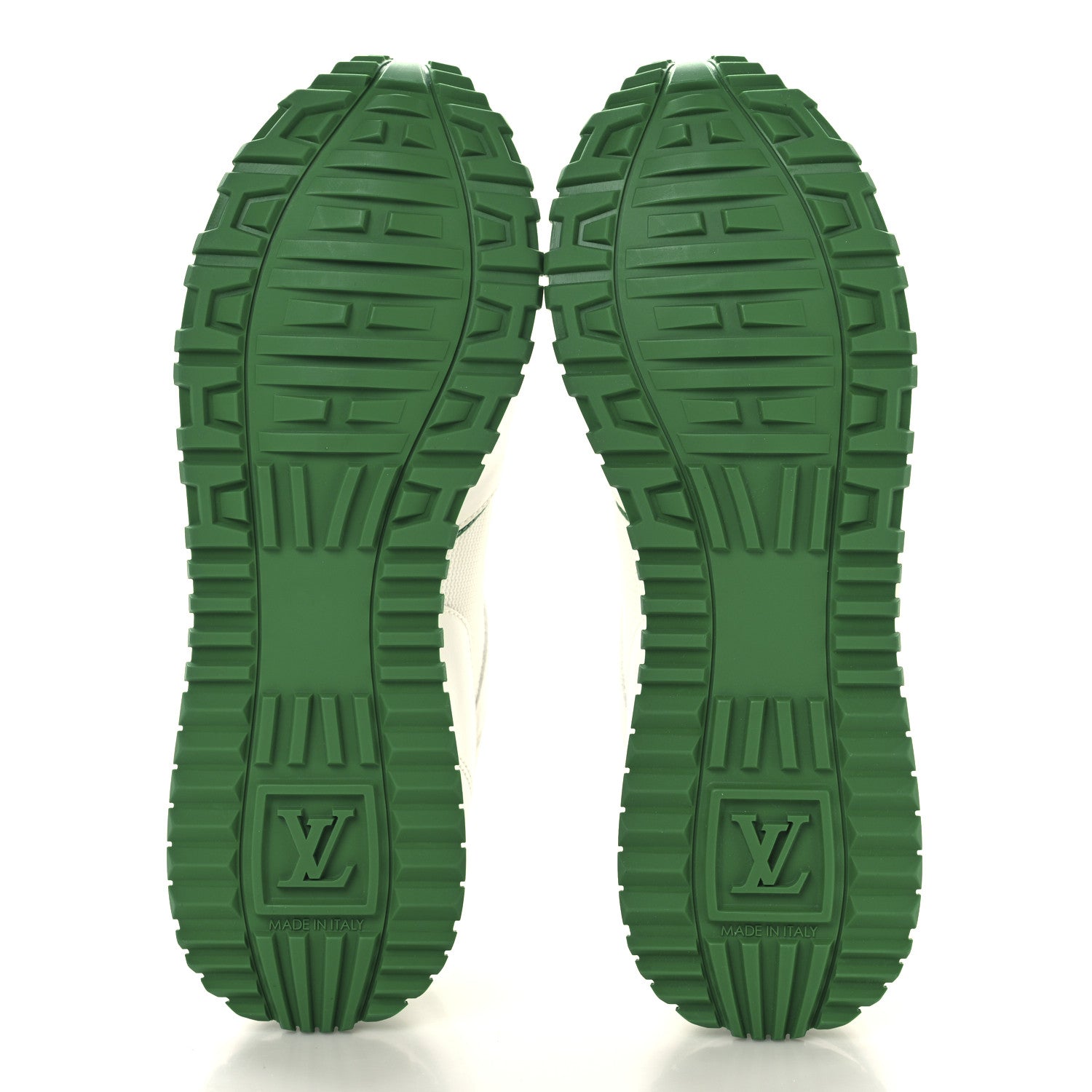 Louis Vuitton Calfskin Monogram Run Away Sneakers 36 White Green 6 of 9