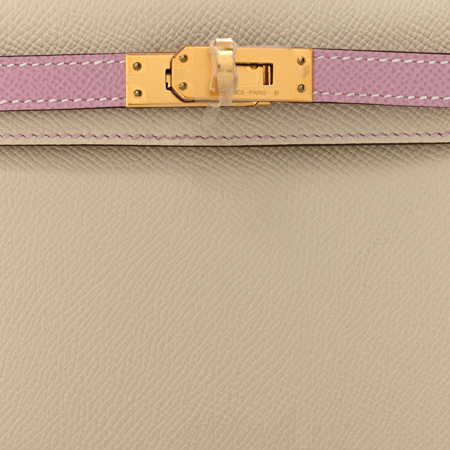 Hermes Epsom Horseshoe Mini Kelly Sellier 20 Craie Mauve Sylvestre 7 of 16