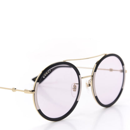 Gucci Round Sunglasses GG 0061S Gold Pink 7 of 8