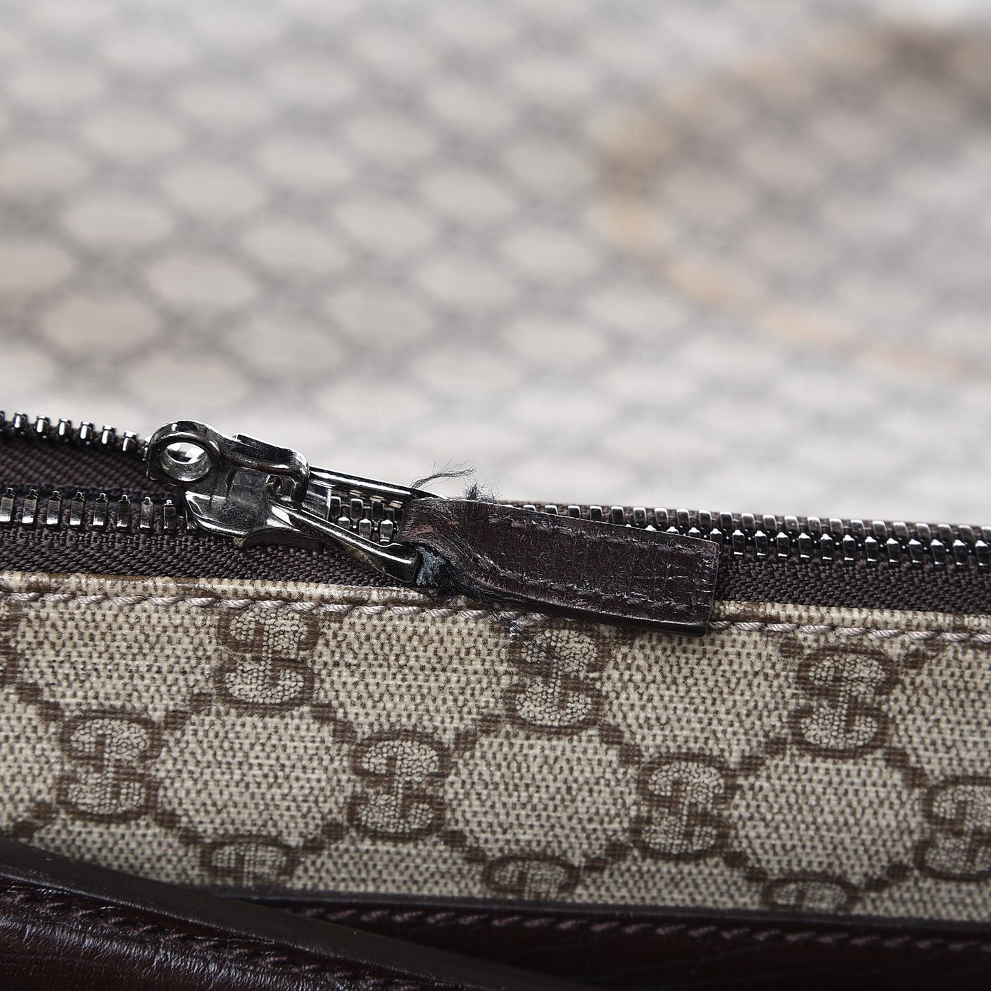GG Plus Monogram Small Web Trolley Brown