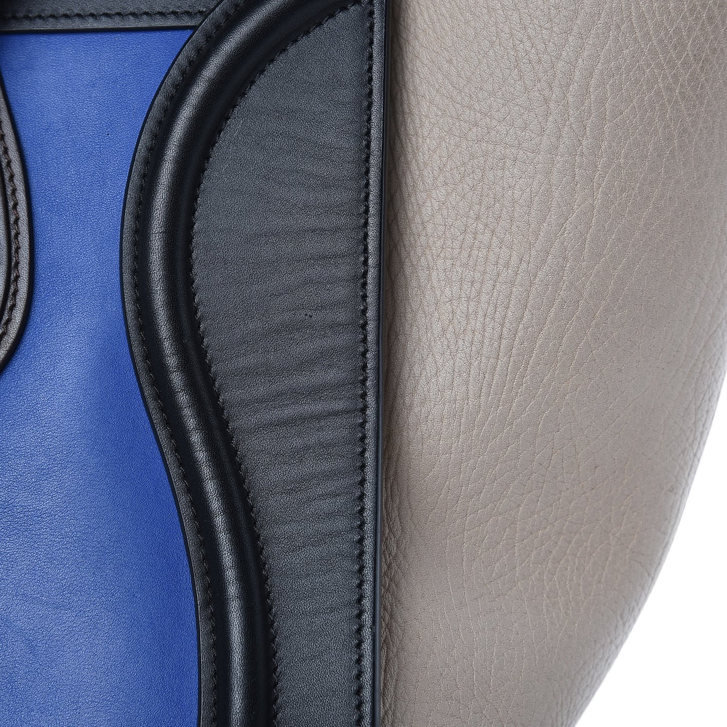Elephant Calfskin Mini Tri-Color Luggage Indigo