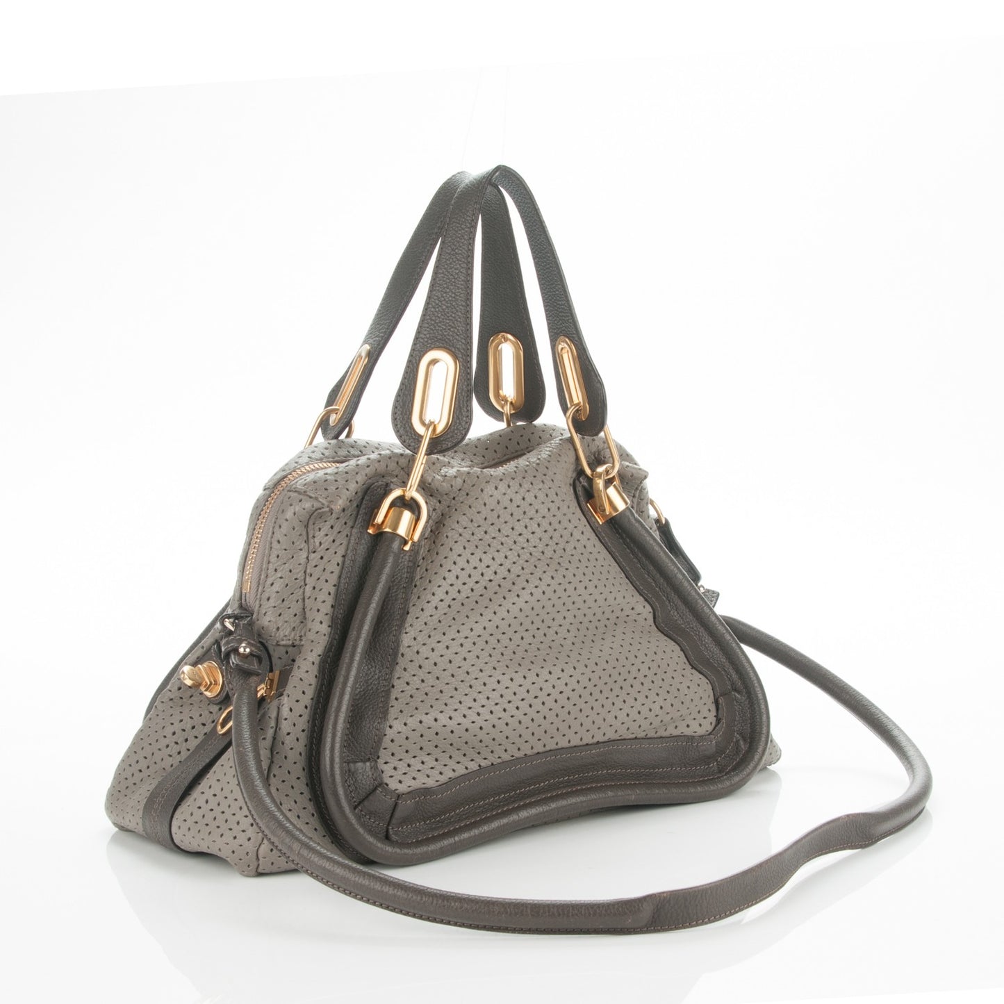 Calfskin Perforated Medium Paraty Grey
