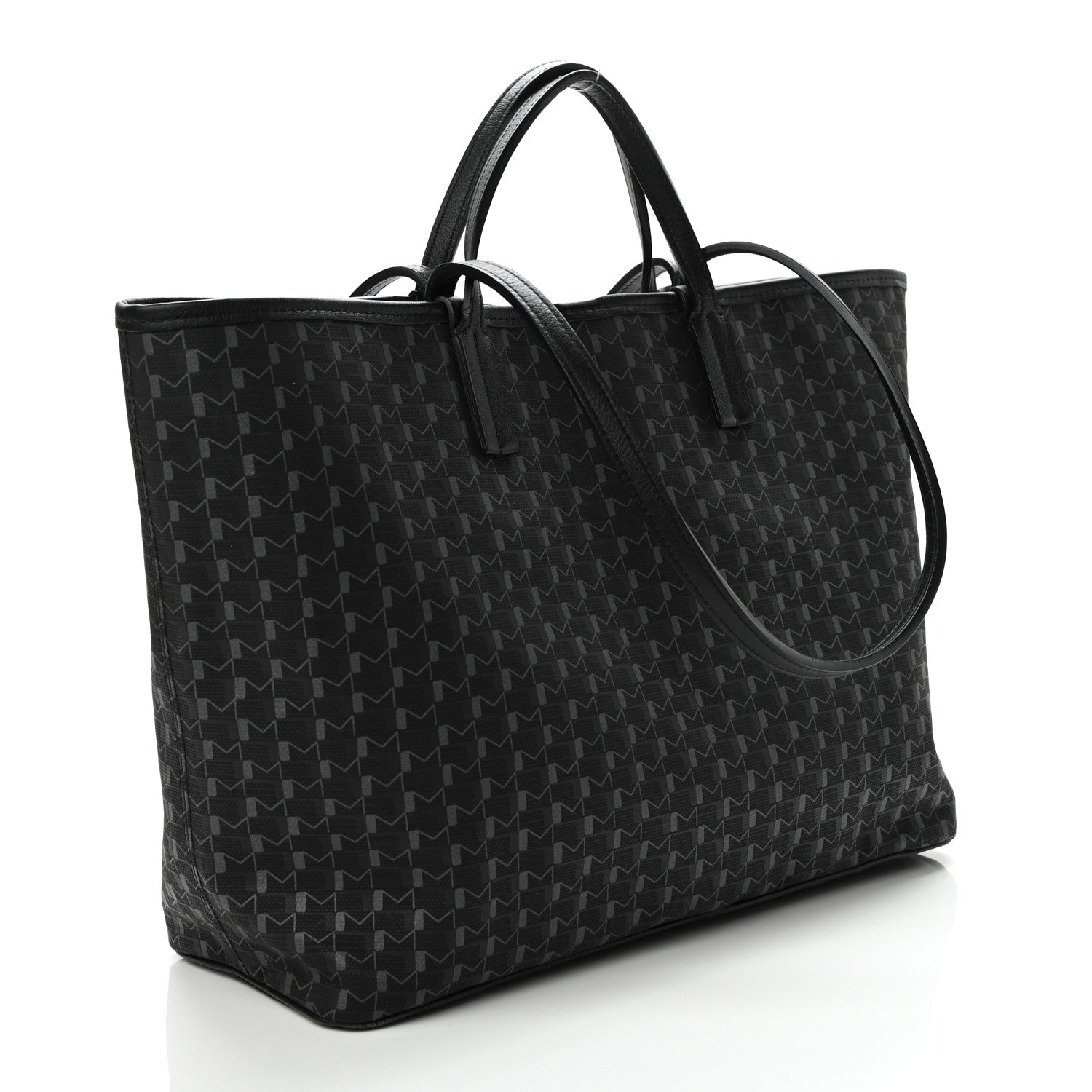 Moynat Calfskin Canvas 1920 M Monogram MM Tote Black Multicolor 3 of 9