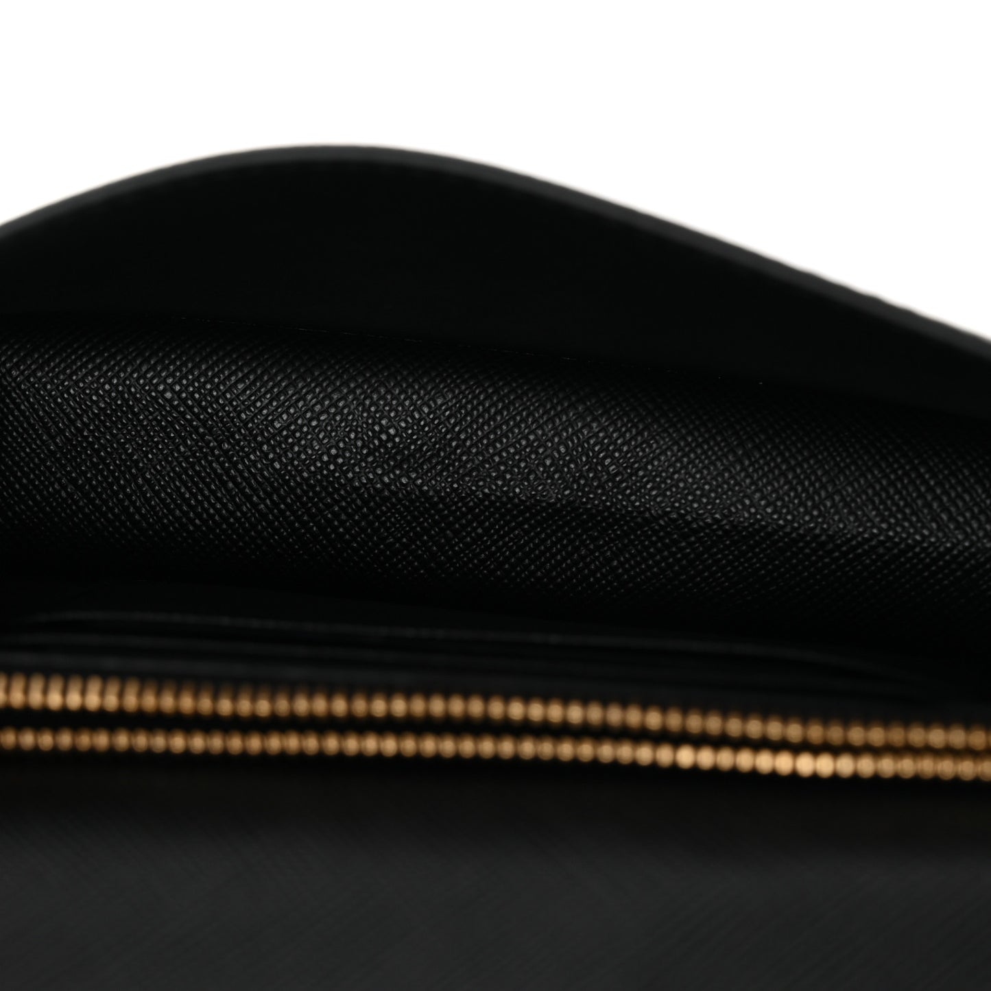 Saffiano Shine Monochrome Mini Flap Crossbody Wristlet Bag Black