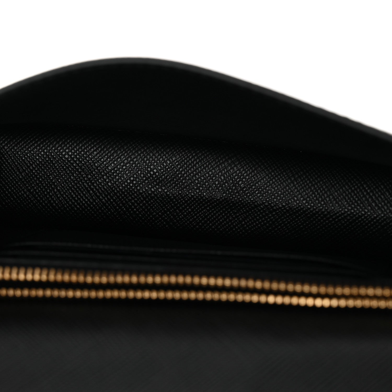 Prada Saffiano Shine Monochrome Mini Flap Crossbody Wristlet Bag Black 5 of 8