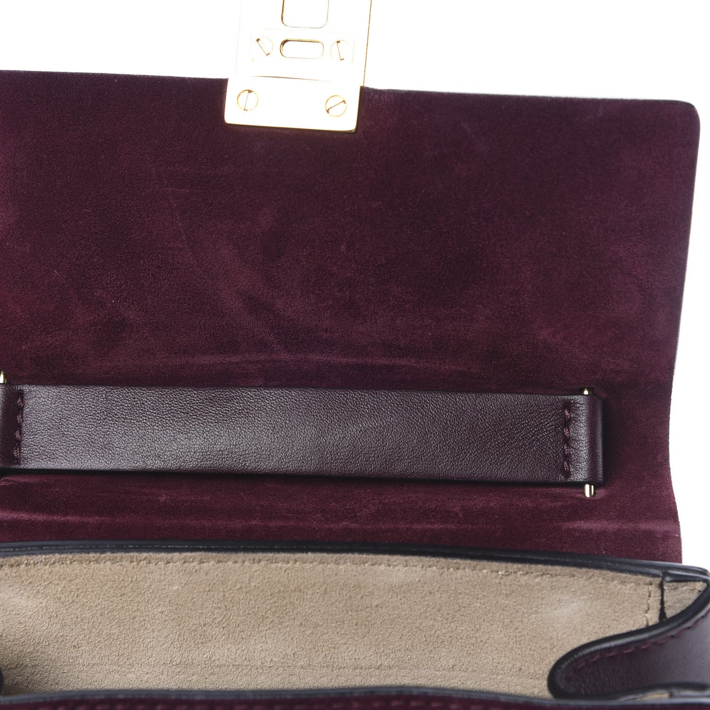 Suede Smooth Calfskin Mini Drew Shoulder Bag Dark Purple