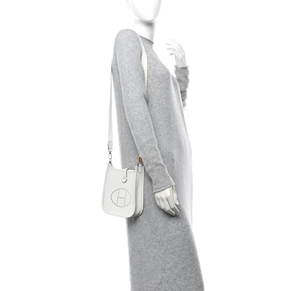Hermes Taurillon Clemence Amazone Evelyne TPM New White 2 of 12