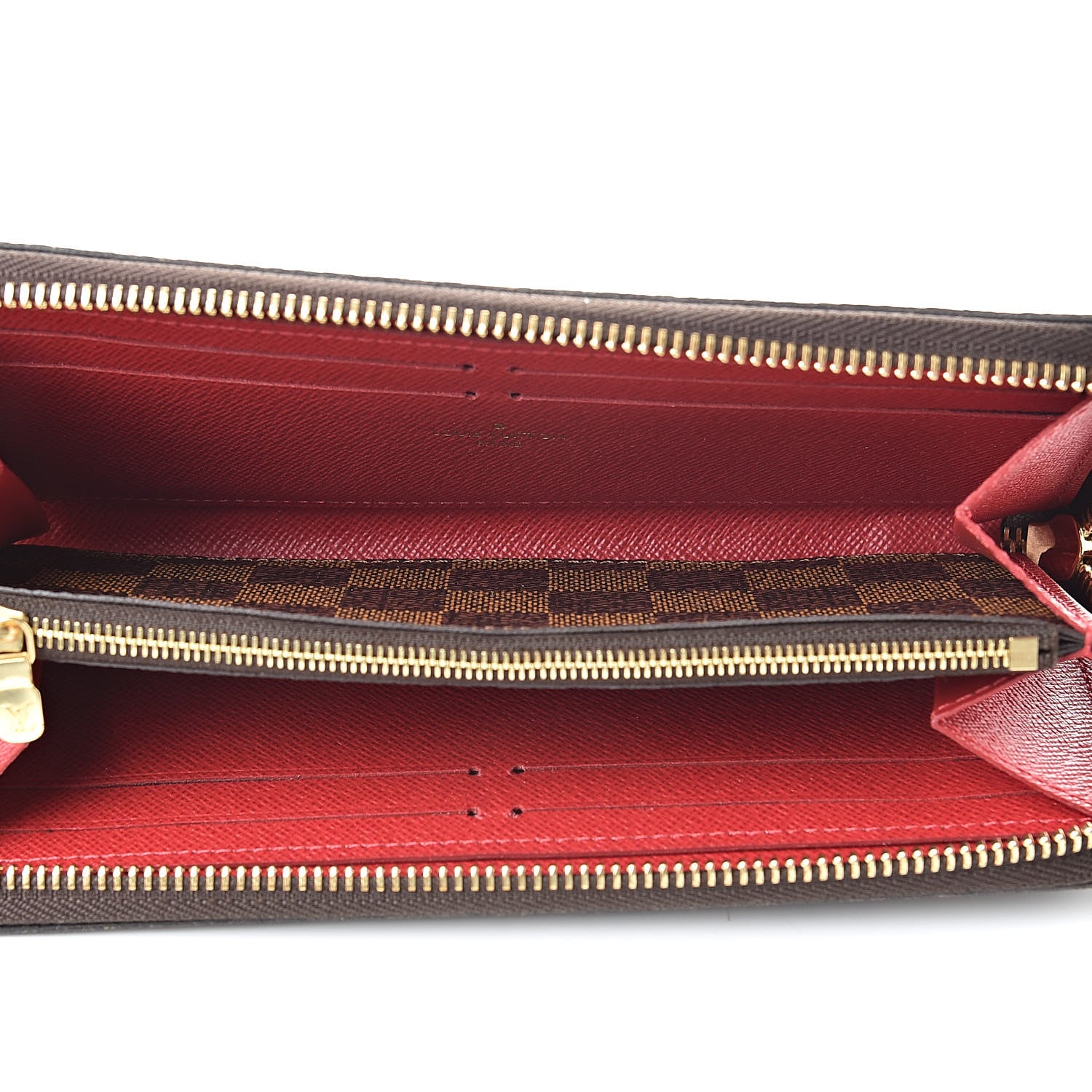 Louis Vuitton Damier Ebene Clemence Wallet Cherry 5 of 7