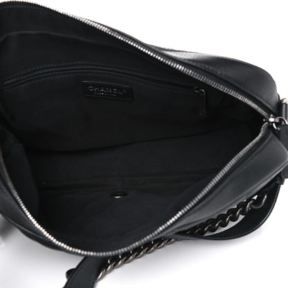 Chanel Grained Calfskin Quilted Medium Casual Rock Flap Black 1 of 10