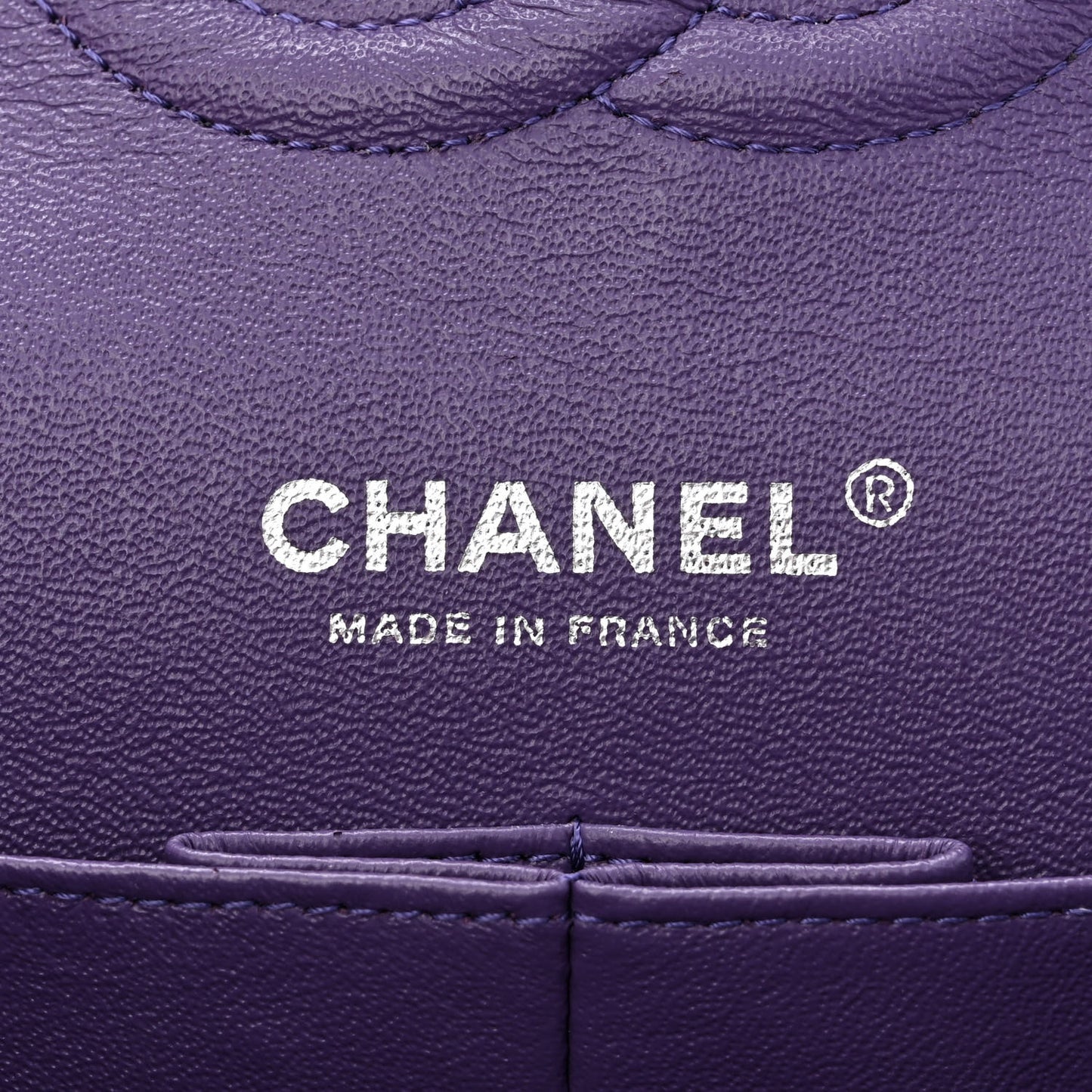 Patent Quilted Medium Double Flap Light Purple