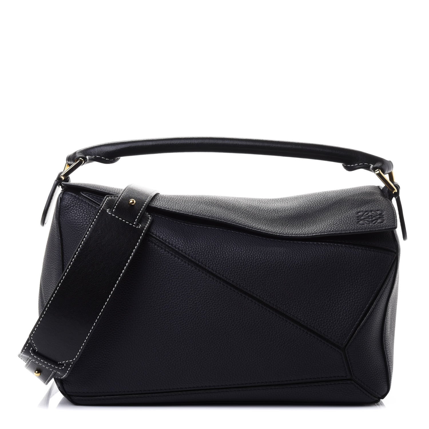 Loewe Calfskin Medium Puzzle Bag Midnight Blue Black 1 of 4