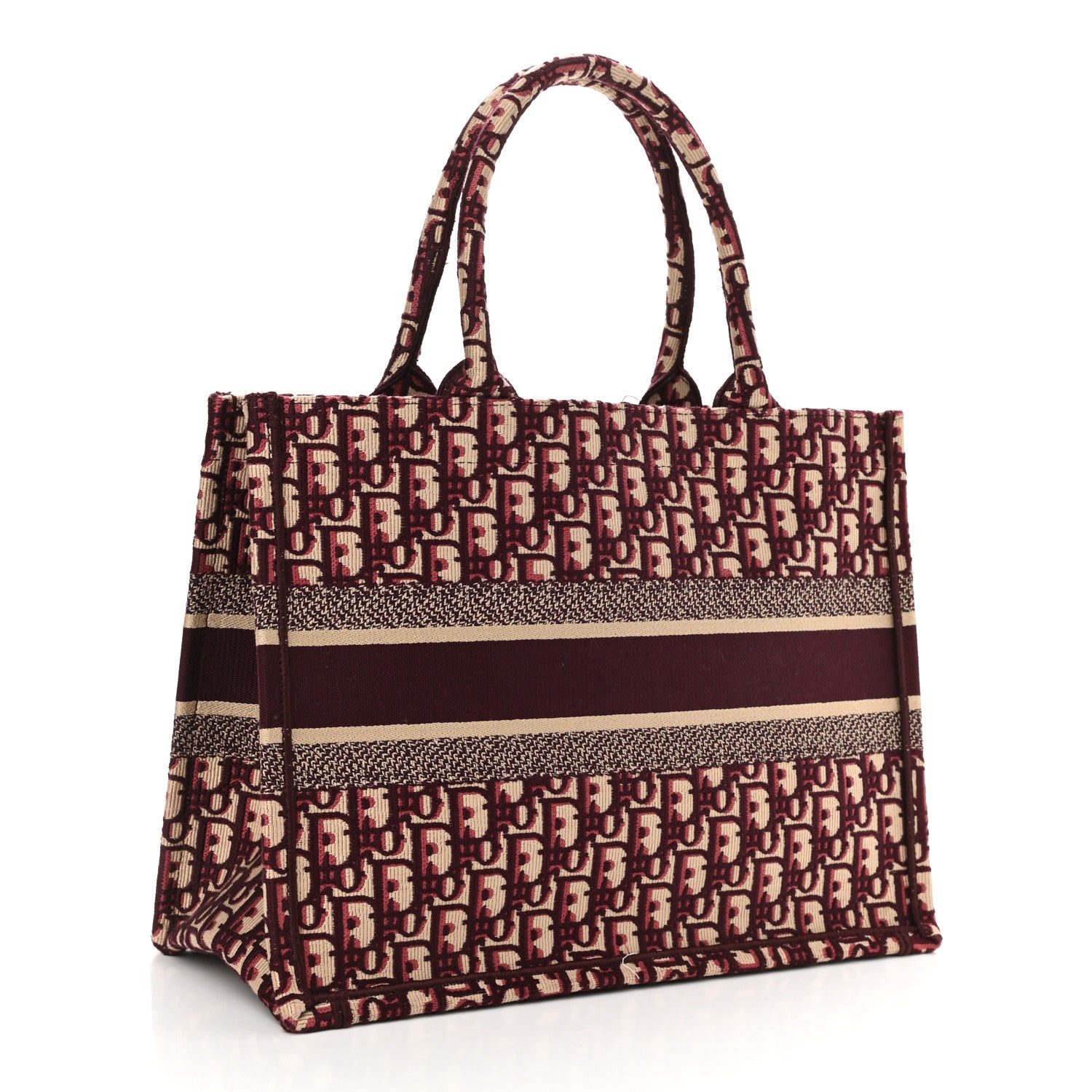 Christian Dior Oblique Medium Book Tote Burgundy Multicolor 2 of 13