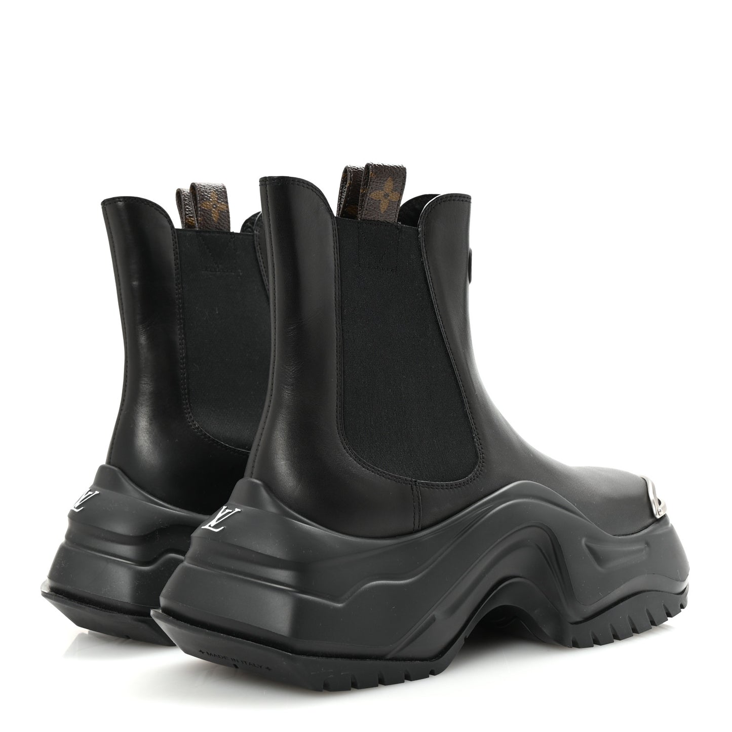 Calfskin Archlight 2.0 Block Heel Ankle Boots 38.5 Black