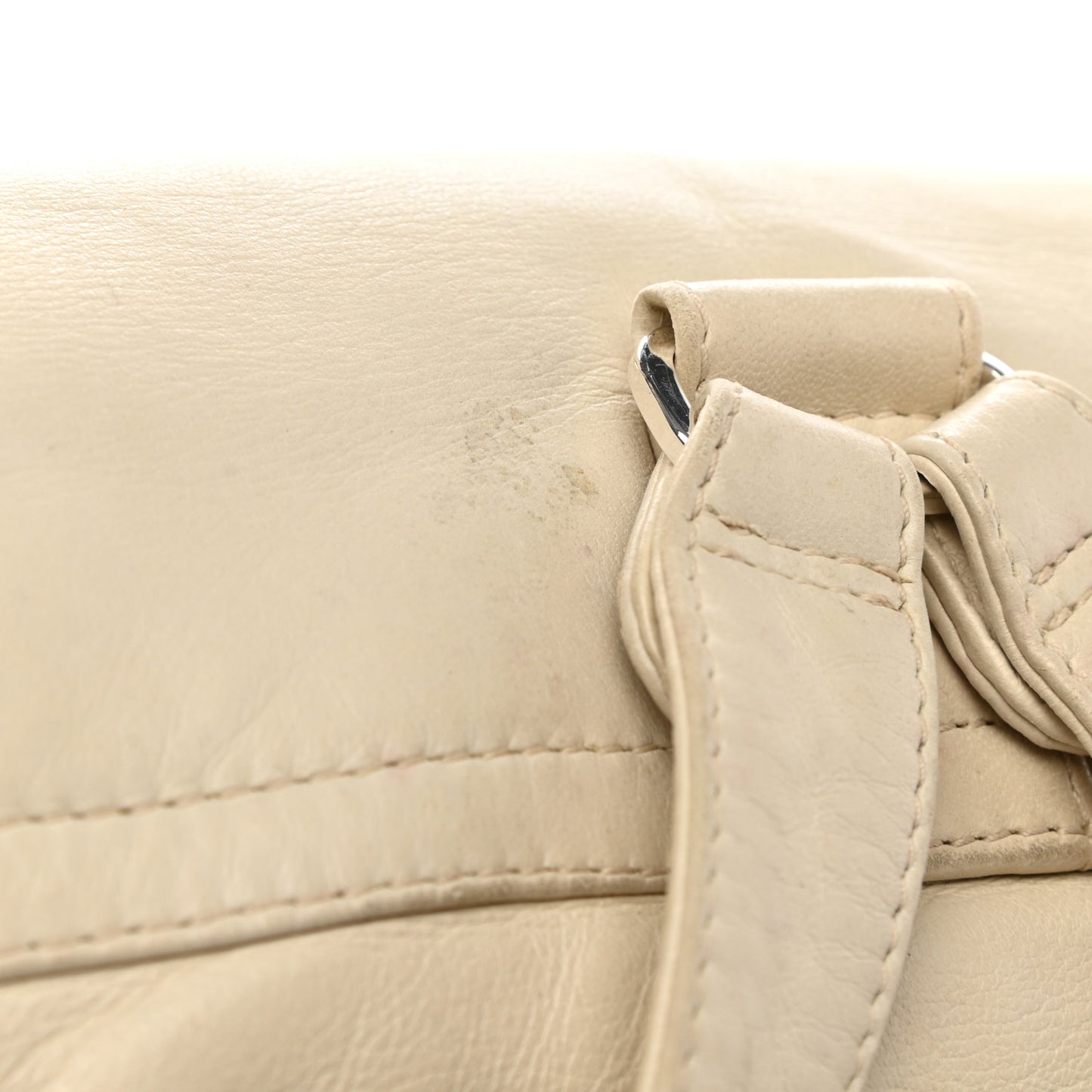 Lambskin CC Flap Backpack White