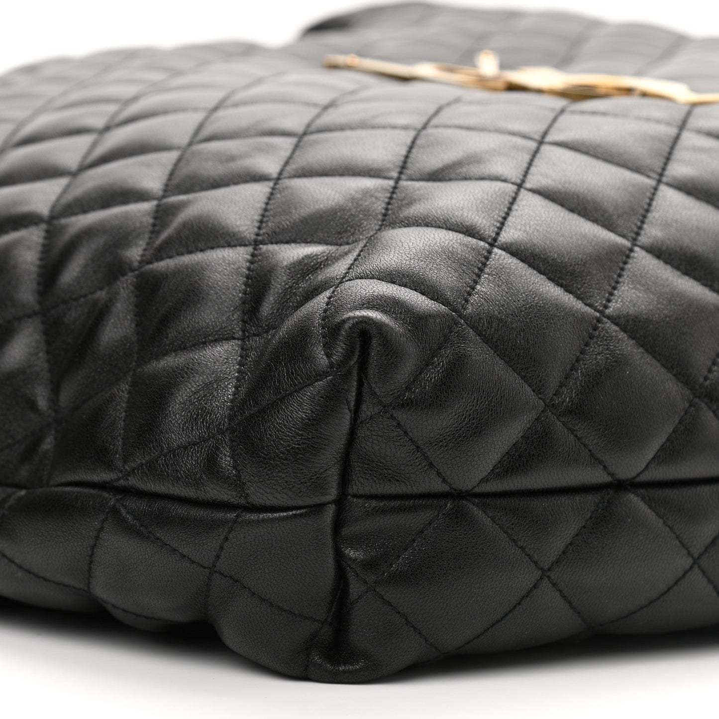 Lambskin Quilted Maxi Icare Shopping Tote Black