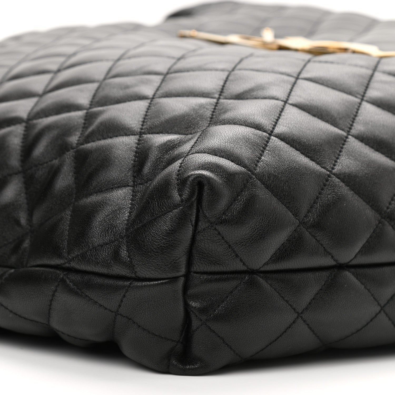 Saint Laurent Lambskin Quilted Maxi Icare Shopping Tote Black 10 of 11