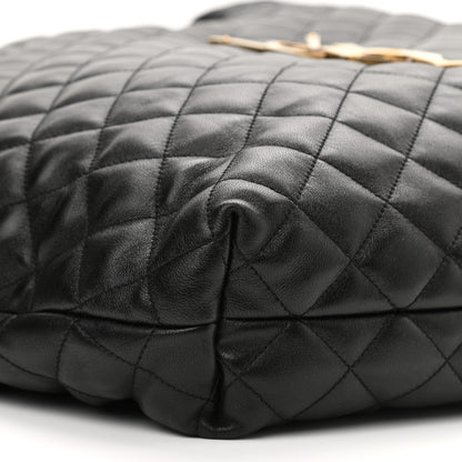 Saint Laurent Lambskin Quilted Maxi Icare Shopping Tote Black 10 of 11