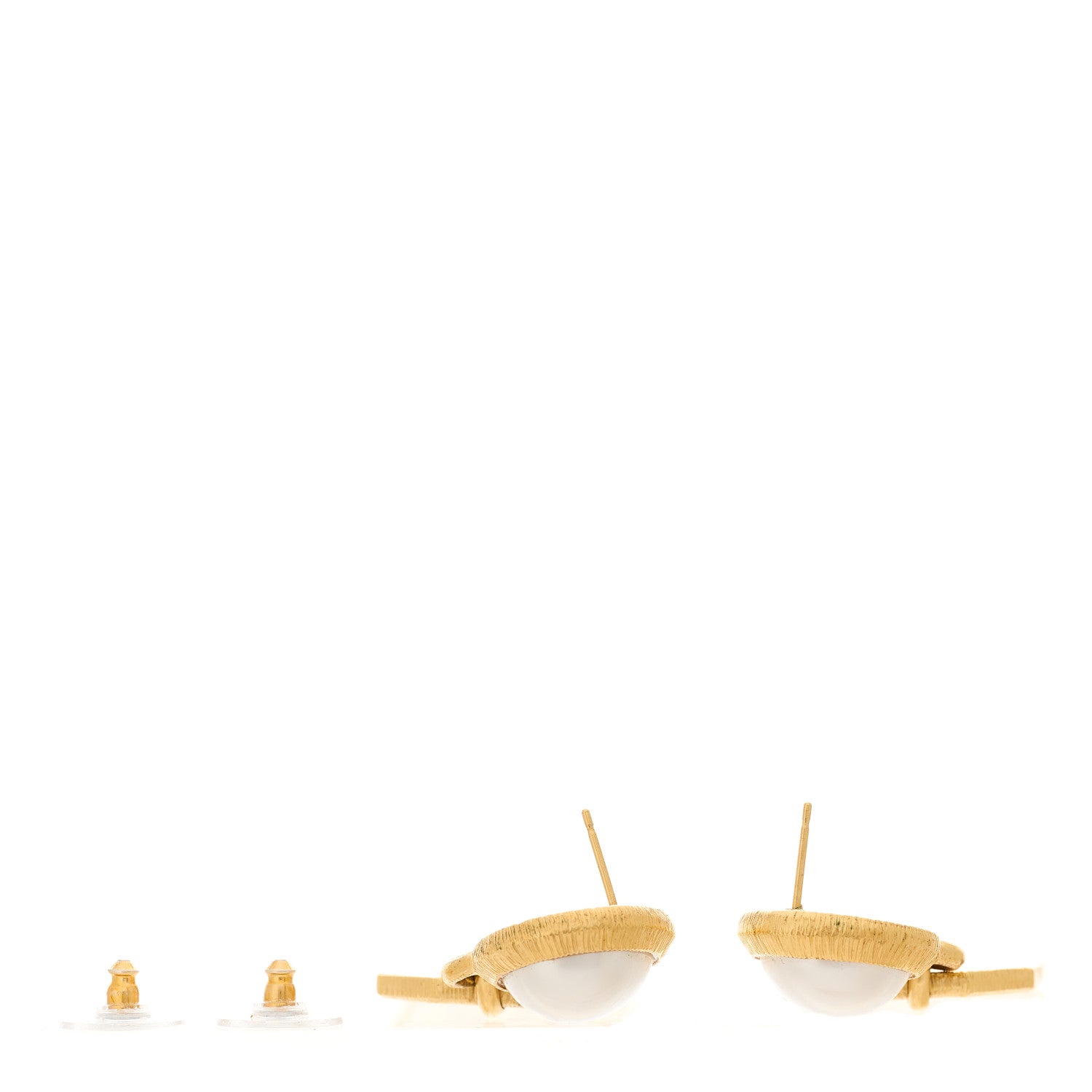 Chanel Pearl CC Tags Drop Earrings Gold 3 of 5