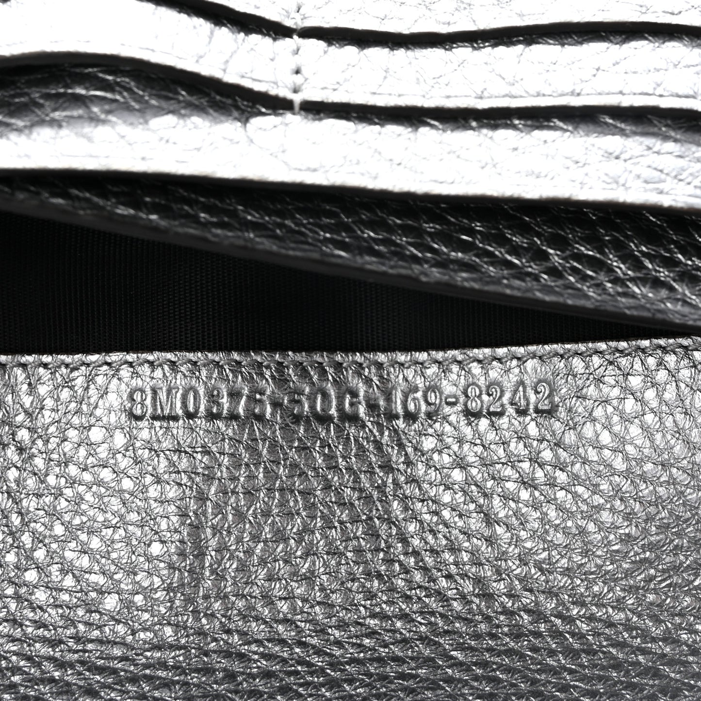 Cuoio Romano Lux Selleria Flat Clutch Argento
