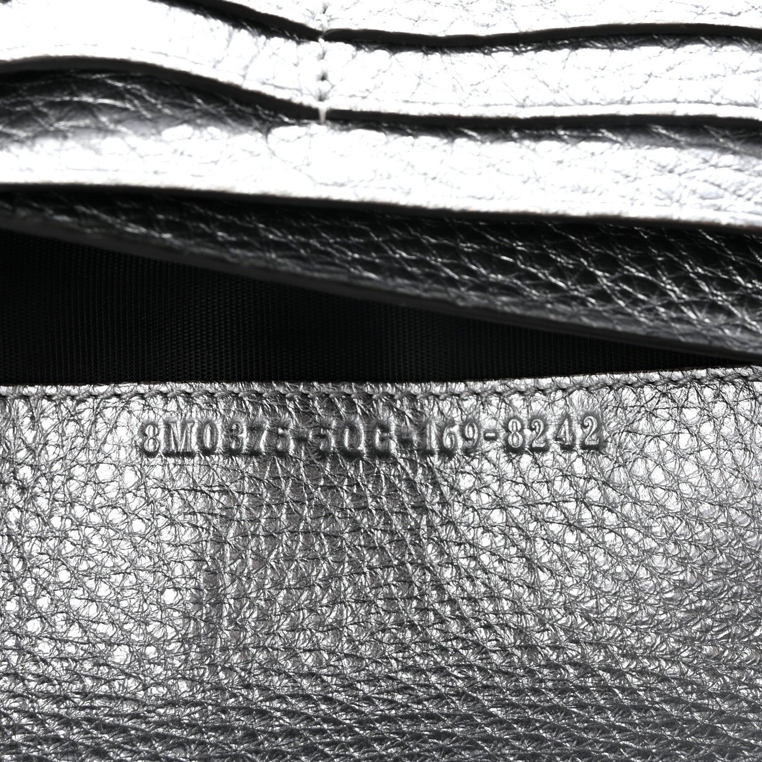 Fendi Cuoio Romano Lux Selleria Flat Clutch Argento 8 of 9