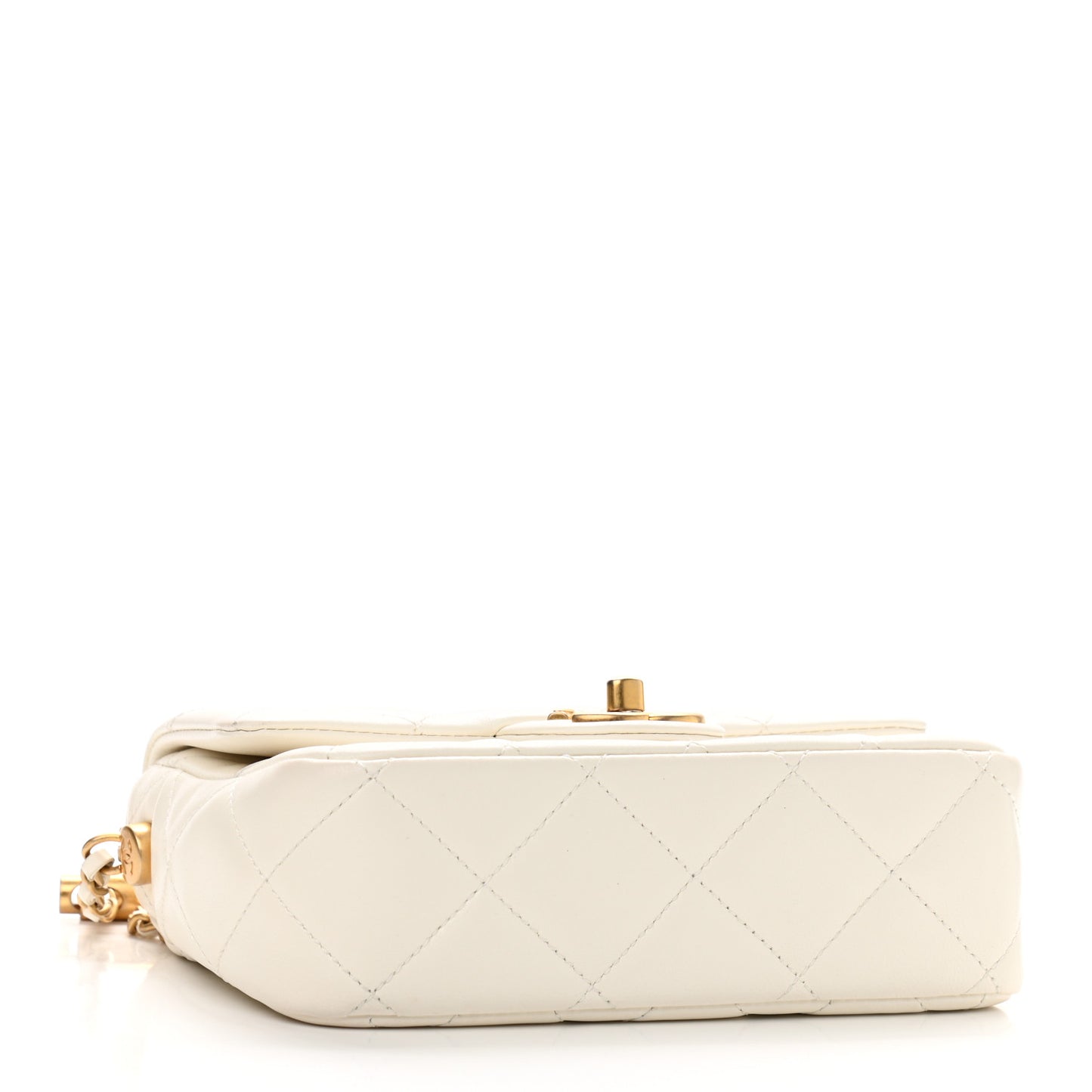 Lambskin Quilted Mini My Perfect Flap White