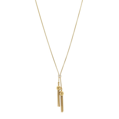 David Yurman 18K Yellow Gold Diamond Renaissance Tassel Necklace 1 of 4