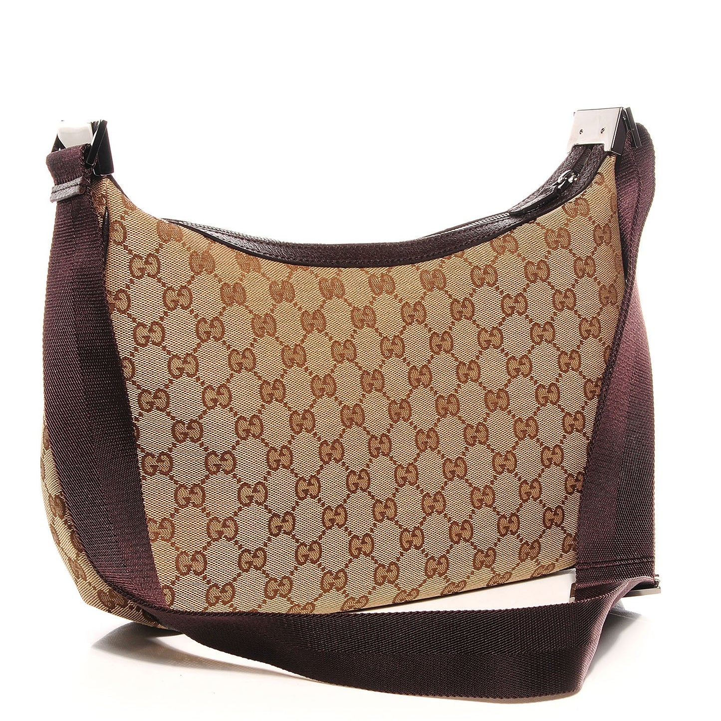Monogram Medium Half Moon Hobo Dark Brown
