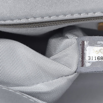 Chanel Metallic Lambskin Quilted Medium Chanel 19 Flap Silver 9 of 10
