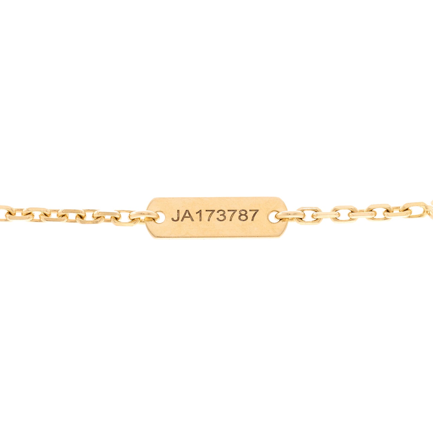 18K Yellow Gold Diamond Yellow Mother of Pearl Vintage Alhambra Pendant Necklace