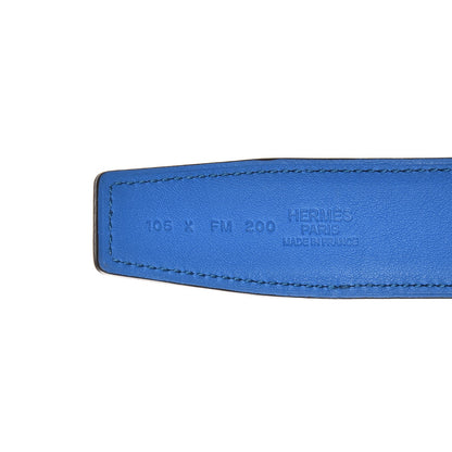 Hermes Polo Bullskin Swift 32mm H Belt 105 Macassar Bleu Hydra 4 of 7