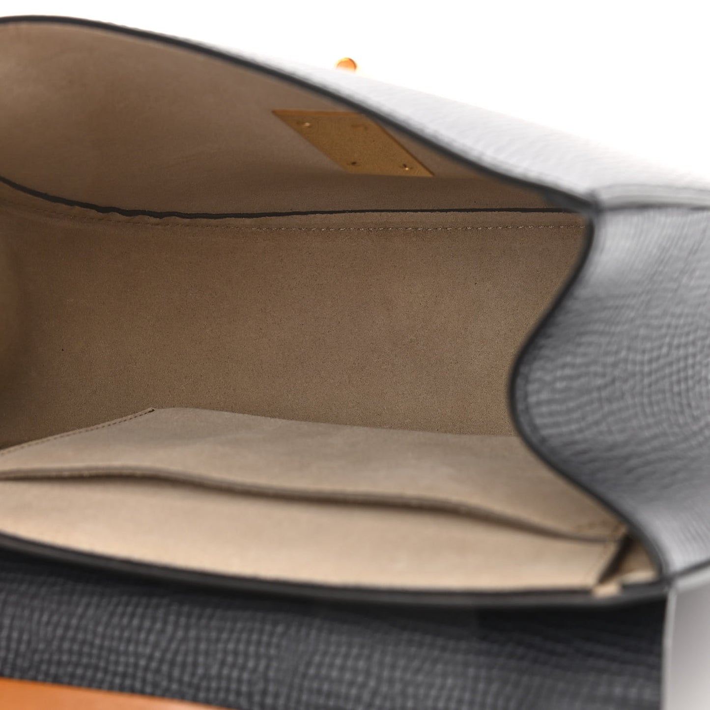 Grained Lambskin Drew Shoulder Bag Full Blue Mustard