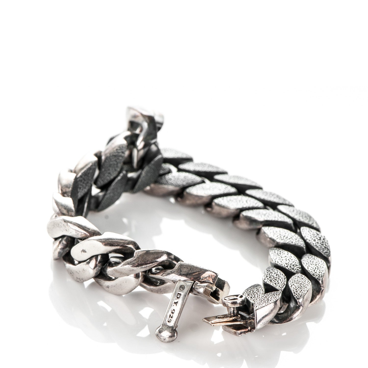 David Yurman Sterling Silver 15mm Curb Chain Bracelet 4 of 6