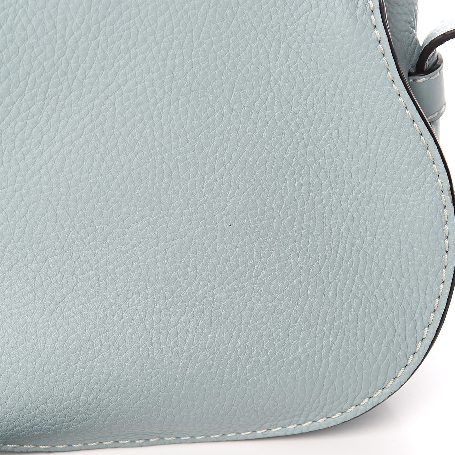 Calfskin Mini Marcie Round Crossbody Bag Faded Blue