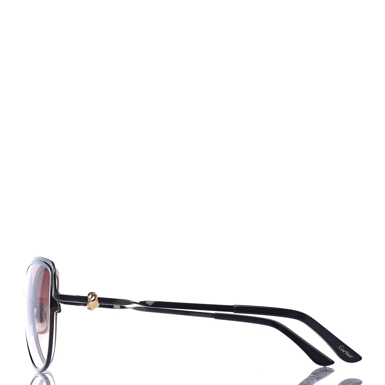 Cartier Metal Trinity Sunglasses CT0089S Black Brown 3 of 7