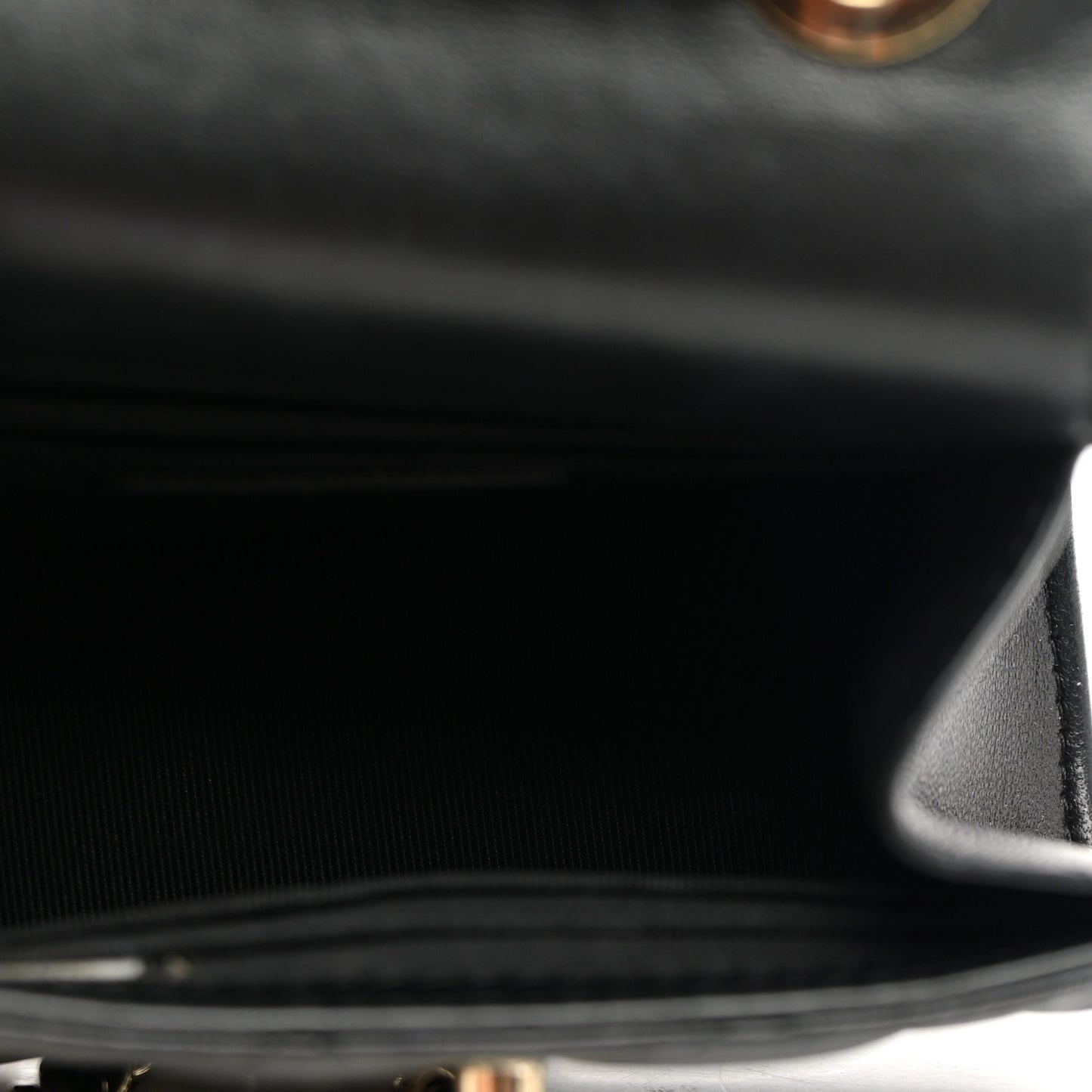Lambskin Quilted Mini Trendy CC Clutch With Chain Black