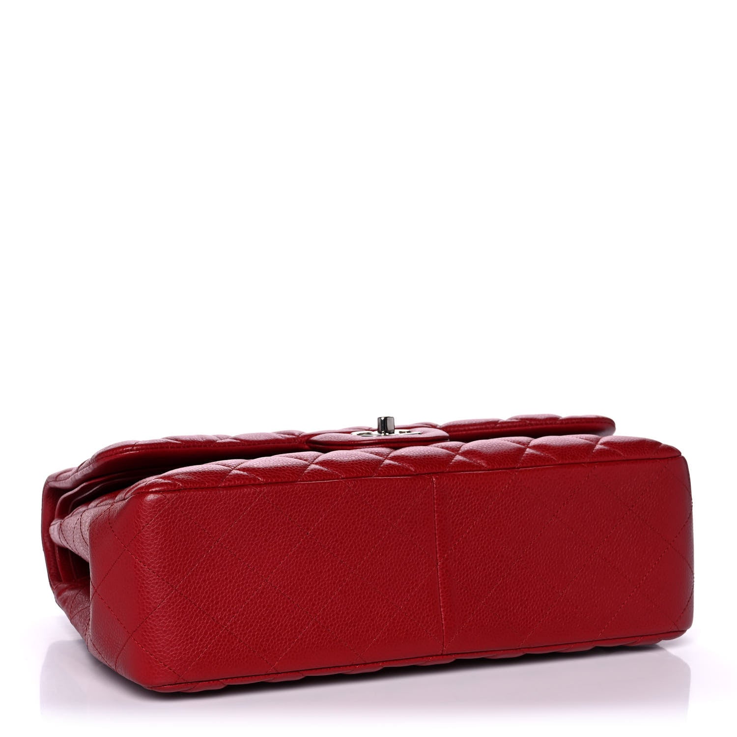 Chanel Caviar Quilted Jumbo Double Flap Dark Red 4 of 15