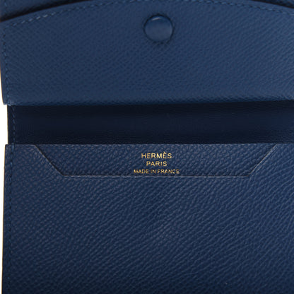 Hermes Epsom Mini Bearn Wallet Deep Bleu 6 of 7