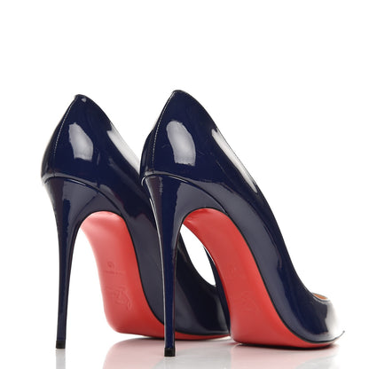 Christian Louboutin Patent Pigalle Follies 100 Pumps 40 China Blue 4 of 10