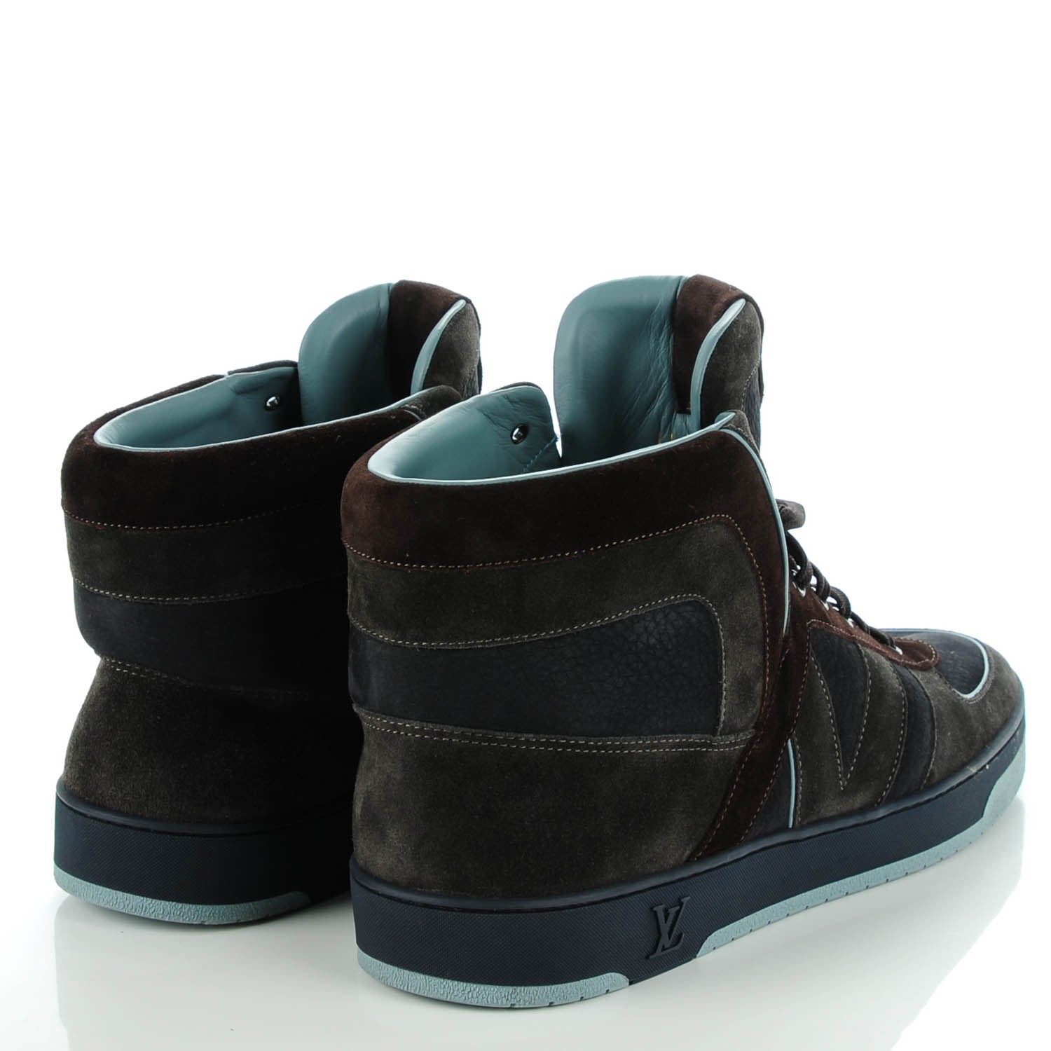 Louis Vuitton Nubuck Suede Tribe Sneakers 11 Blue 4 of 8
