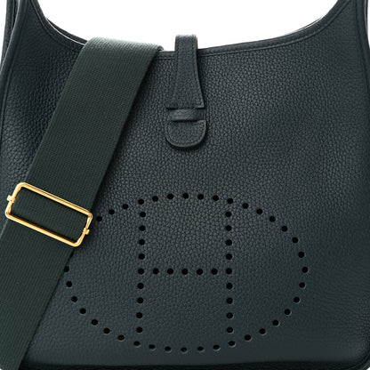 Hermes Taurillon Clemence Evelyne III PM Vert Cypress 8 of 10
