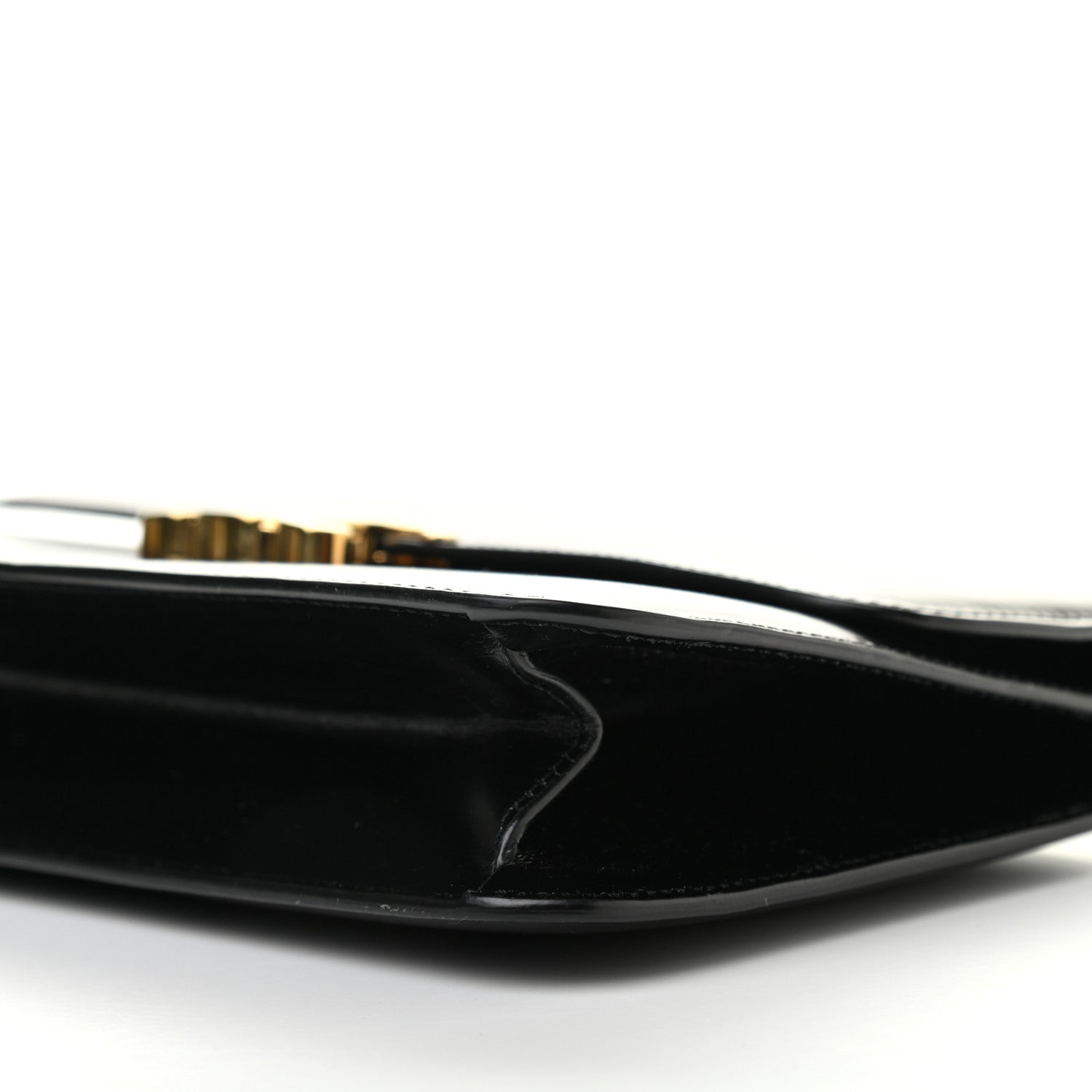 Celine Shiny Calfskin Triomphe Clutch Black 10 of 18