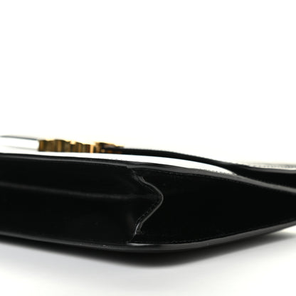 Celine Shiny Calfskin Triomphe Clutch Black 10 of 18