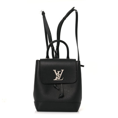 Louis Vuitton Calfskin Lockme Mini Backpack Black 1 of 11