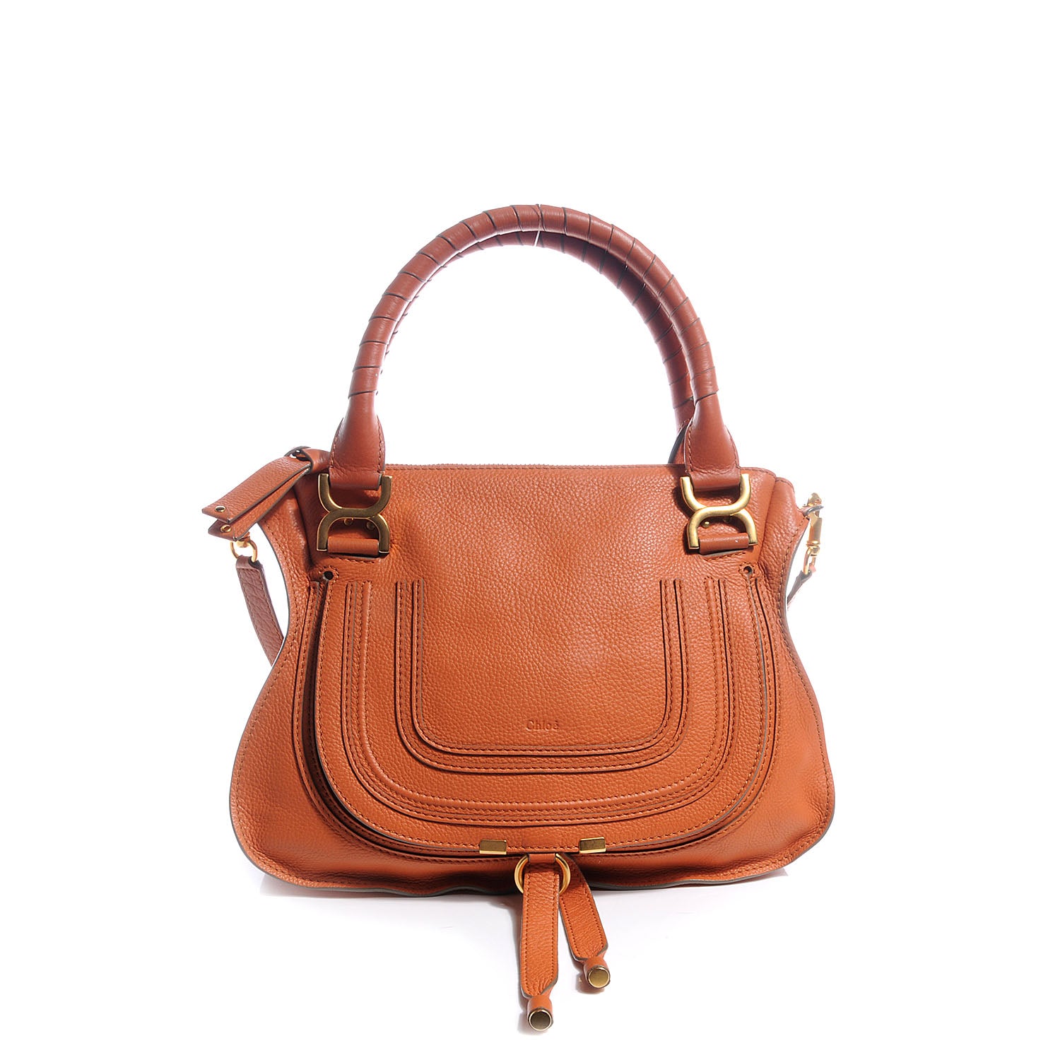 Chloe Calfskin Medium Marcie Satchel Suntan 1 of 7