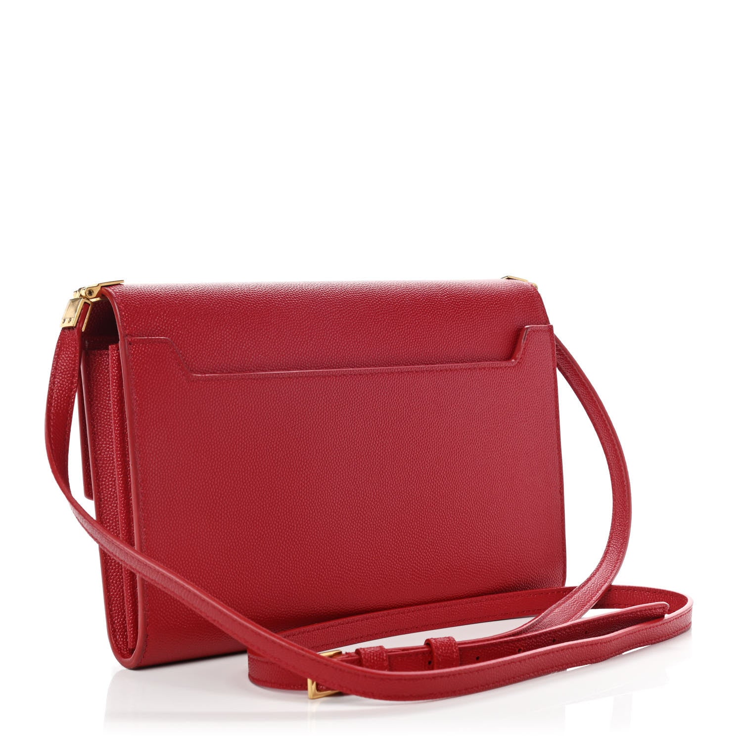 Saint Laurent Grain De Poudre Mini Uptown Crossbody Bag Red 3 of 11
