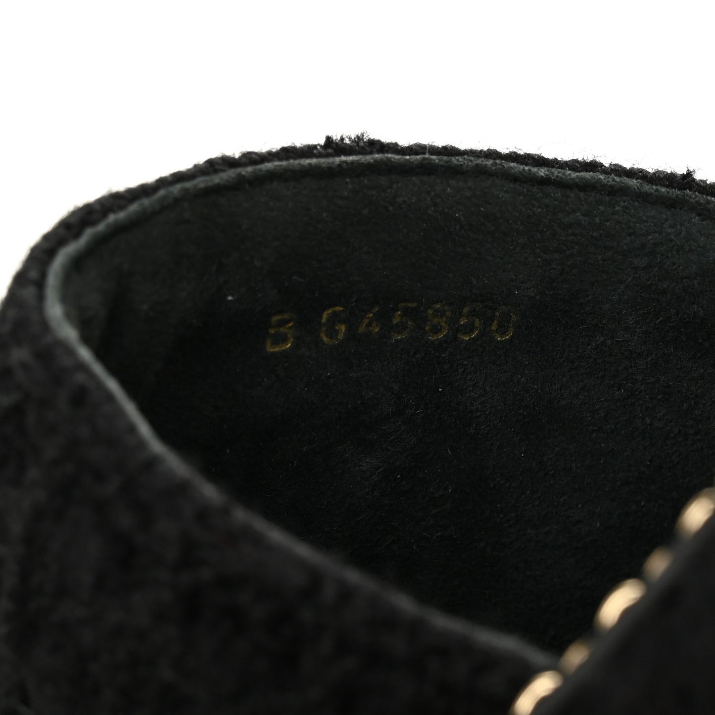Wool Alpaca Chain CC Slide Sandals 40 Black