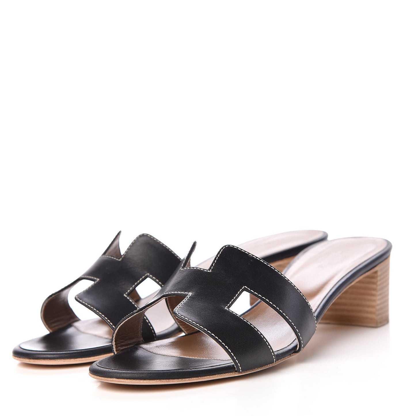 Calfskin Oasis Sandals 39 Black