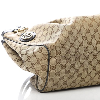 Gucci Monogram Large Sukey Tote Beige Ebony Black 6 of 9